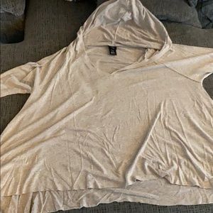 Hooded open sided sweater